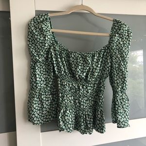 Reformation Ayla Square Neck Blouse